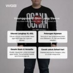 WGB Kaos Lengan Panjang Longsleeve Pria Big Size Ukuran Besar XXL - Prime Series - Gambar 2