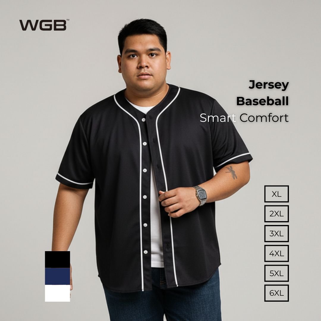 ginee_20260421181600241_4122737824.jpeg WGB Jersey Baseball Pria Jumbo Bigsize Ukuran Besar XXL - Smart Comfort - Gambar 1