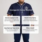 WGB Jersey Baseball Pria Jumbo Bigsize Ukuran Besar XXL - Smart Comfort - Gambar 2
