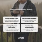 WGB Kemeja Flanel Hoodie Pria Big Size Ukuran Besar Jumbo XXL - Prime Series - Gambar 2