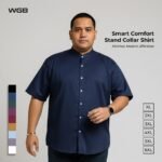 WGB Kemeja Basic Collar Pendek Pria Big Size Ukuran Besar Jumbo XXL - Smart Comfort