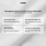 WGB Kemeja Basic Collar Pendek Pria Big Size Ukuran Besar Jumbo XXL - Smart Comfort - Gambar 2