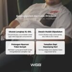 WGB Kemeja Kombinasi Pria Big Size Ukuran Besar Jumbo XXL - Prime Series - Gambar 2