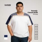 WGB Kemeja Etnik Casual Pria Lengan Pendek Big Size Jumbo XXL - Prime Series