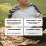 WGB Kemeja Etnik Casual Pria Lengan Pendek Big Size Jumbo XXL - Prime Series - Gambar 2