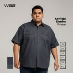 WGB Kemeja Denim Pria Big Size Ukuran  Besar Jumbo XXL - Prime Series