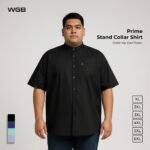 WGB Kemeja Stand Up Collar Lengan Pendek Pria Big Size XXL - Prime Series
