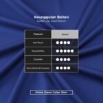 WGB Kemeja Stand Up Collar Lengan Pendek Pria Big Size XXL - Prime Series - Gambar 4