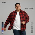 WGB Kemeja Flanel Luxe Tebal Pria Big Size Jumbo XXL - Prime Series