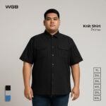 WGB Kemeja Knit Lengan Pendek Pria Big Size Ukuran Jumbo Besar XL XXL - PRIME