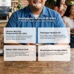 WGB Kemeja Knit Lengan Pendek Pria Big Size Ukuran Jumbo Besar XL XXL - PRIME - Gambar 2