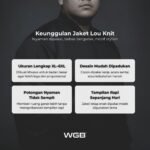 WGB Jaket Lou Knit Pria Bigsize Ukuran Besar Jumbo XXL - Prime Series - Gambar 2