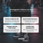 WGB Celana Pendek Lou Knit Pria Bigsize Ukuran Jumbo XXL - Prime Series - Gambar 2