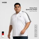 WGB Kaos Polo Quick Dry Stripes Pria Big Size Ukuran Jumbo XXL - Prime Series